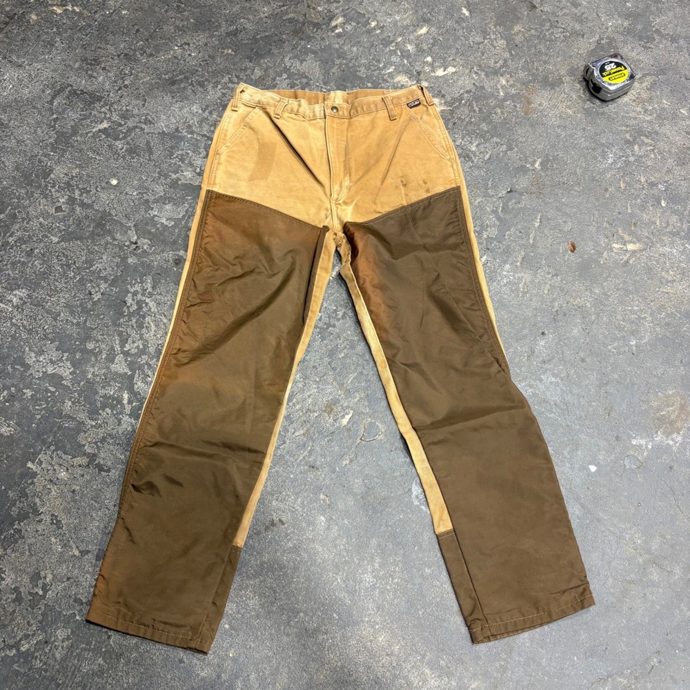 Vintage Walls Mens 34 Brown Duck Canvas Brush Hunting Pants Made in USA 55062BW